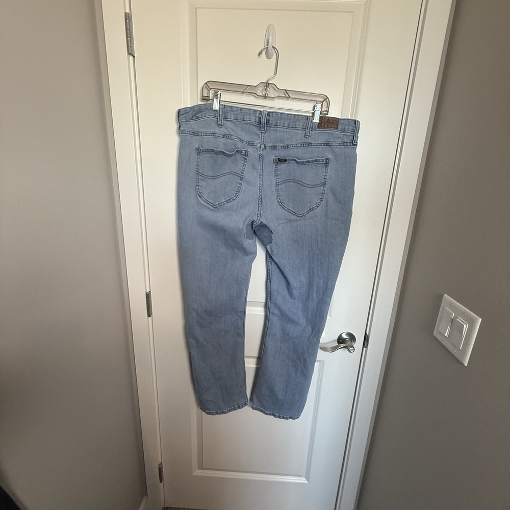 Lee Light Blue Jeans/patches In Crotch. Great For A Halloween Costume‎